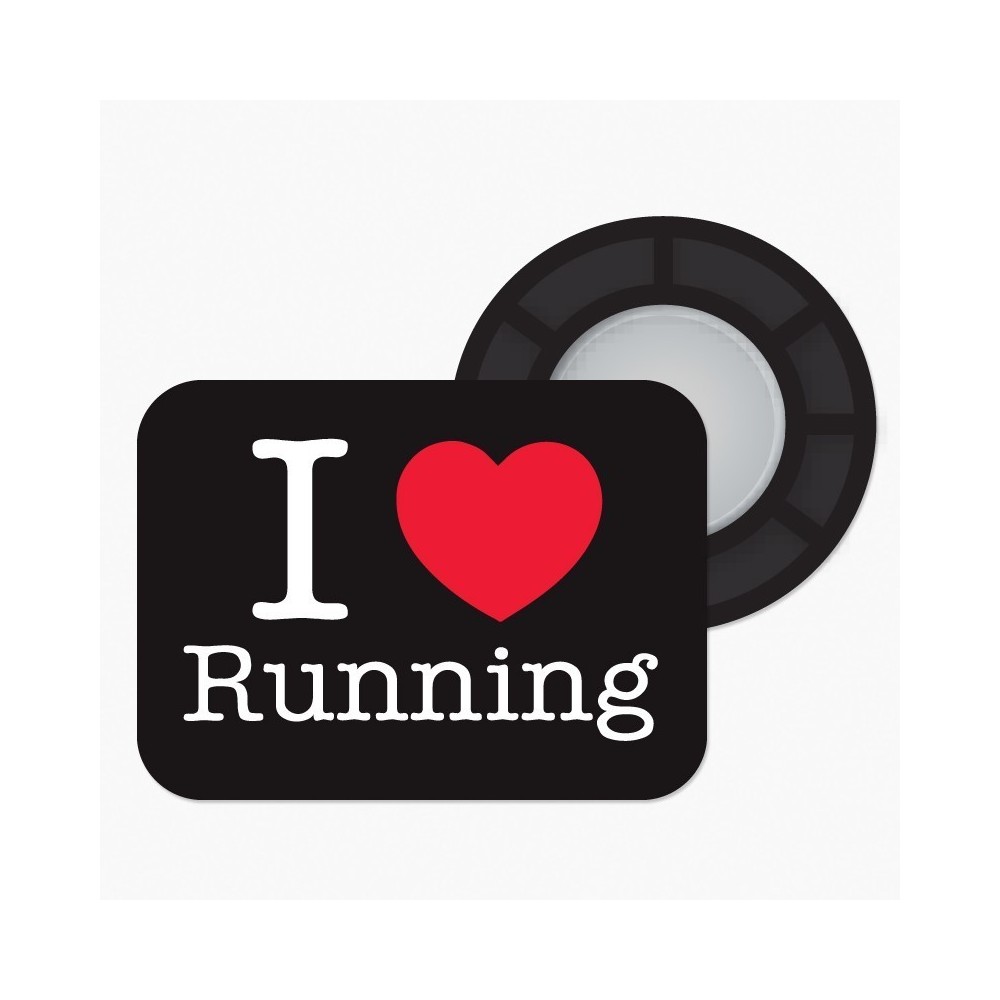 Magnesy BibBits - I love running / czarny