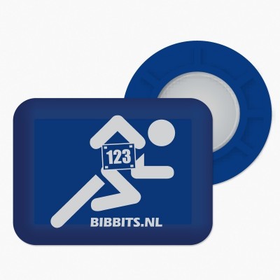 Magnesy BibBits - biegacz / granatowy