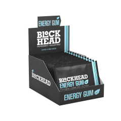 BlockHead guma energetyczna z kofeiną i żeńszeniem - 10 szt. - opak. zbiorcze
