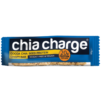 Chia Charge Protein Crispy Bar - Cacoa - baton białkowy kakaowy z nasionami chia 60g