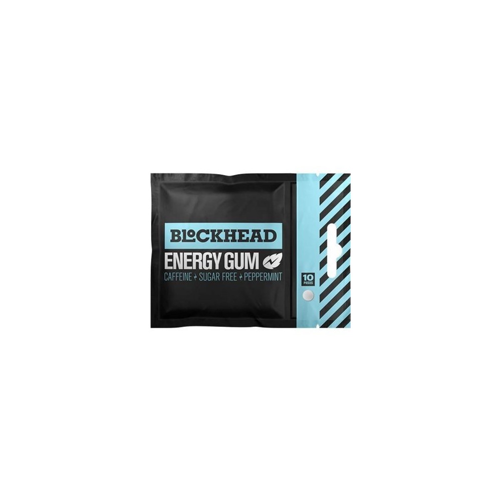 BlockHead guma energetyczna z kofeiną i żeńszeniem - 10 szt. - opak. zbiorcze